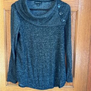 Fortune + Ivy Charcoal Cowl Neck Sweater